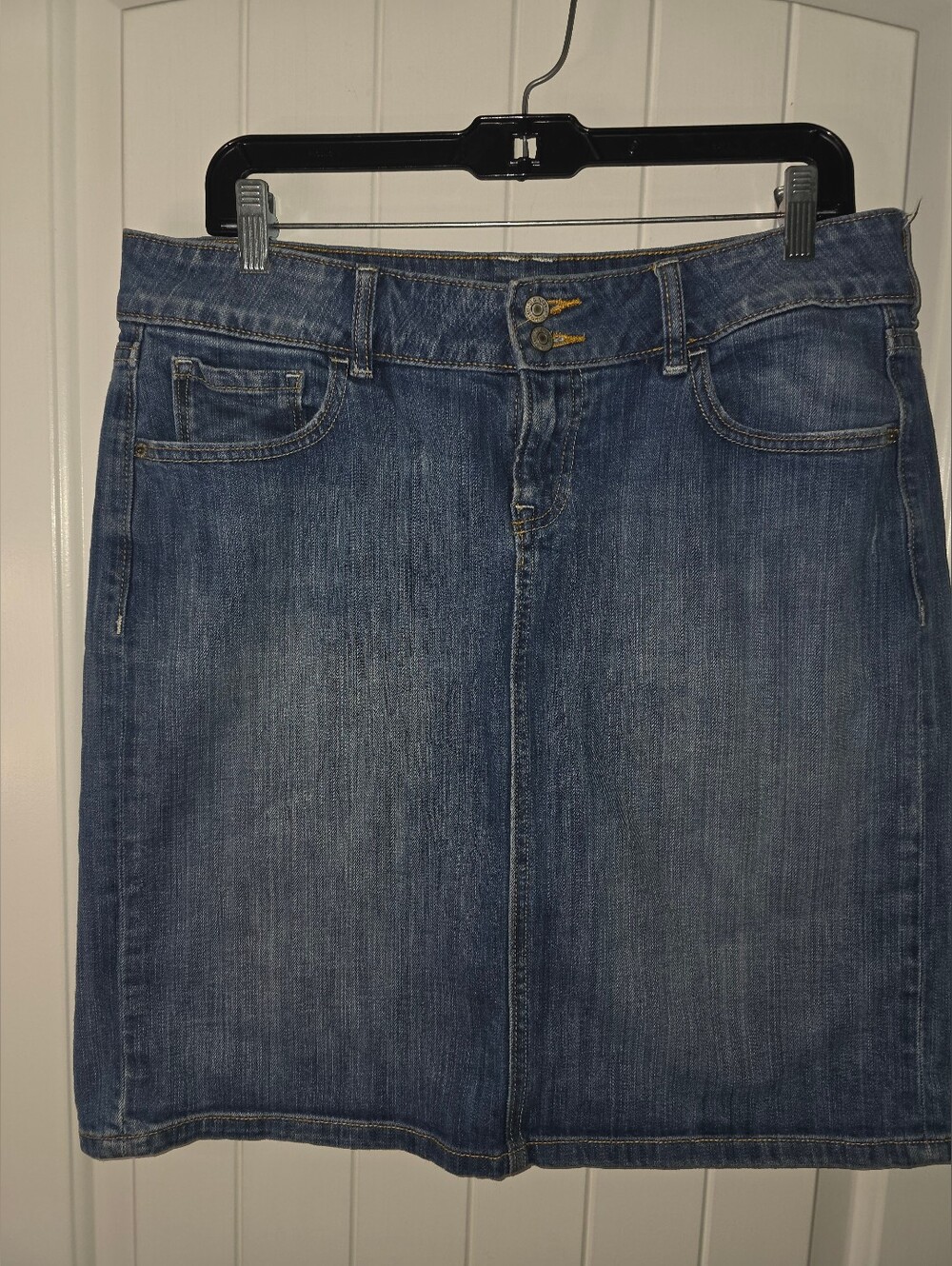 Old Navy Above Knee Stretch Denim Skirt Size 12 ❤️